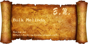 Bulk Melinda névjegykártya